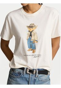 Polo Ralph Lauren T-Shirt 211941187001 Biały Regular Fit. Typ kołnierza: polo. Kolor: biały. Materiał: bawełna #4