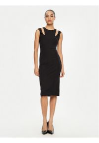Versace Jeans Couture Sukienka koktajlowa 78HAO913 Czarny Slim Fit. Kolor: czarny. Materiał: wiskoza, syntetyk. Styl: wizytowy #1