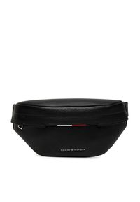 TOMMY HILFIGER - Tommy Hilfiger Saszetka nerka Th Central Bumbag AM0AM13488 Czarny. Kolor: czarny. Materiał: skóra
