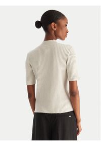 ACCESS FASHION Sweter 54-8046 Beżowy Slim Fit. Kolor: beżowy. Materiał: syntetyk #5
