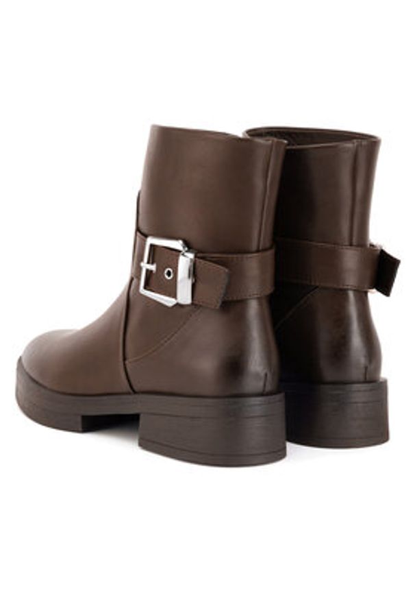 Jenny Fairy Botki HY6137-1 Brązowy. Kolor: brązowy. Materiał: skóra