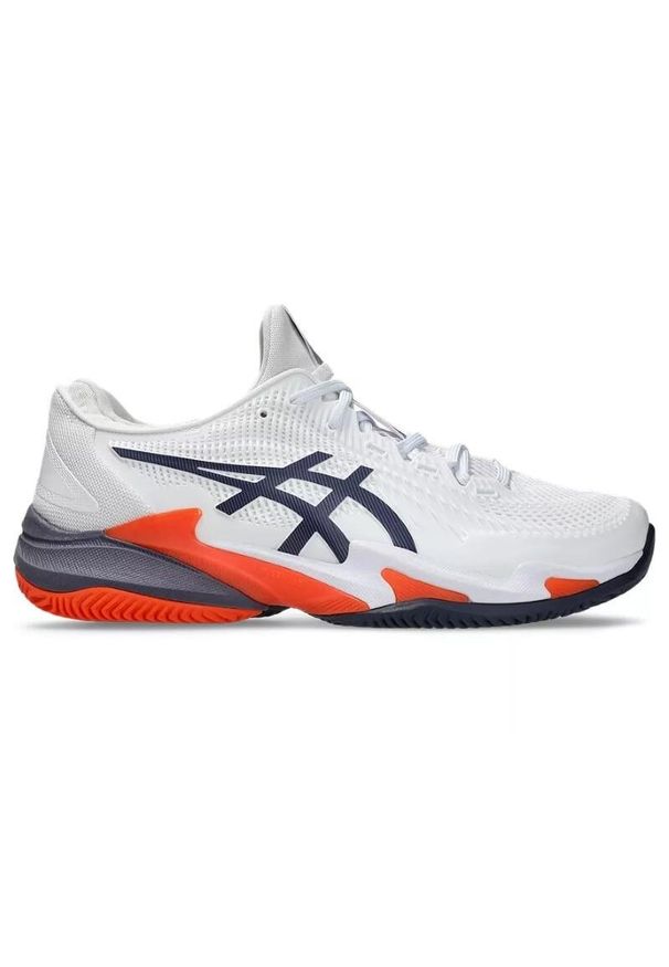 Buty do tenisa męskie Asics Gel Court Ff 3 Clay. Kolor: biały. Materiał: materiał, syntetyk. Szerokość cholewki: normalna. Sport: tenis