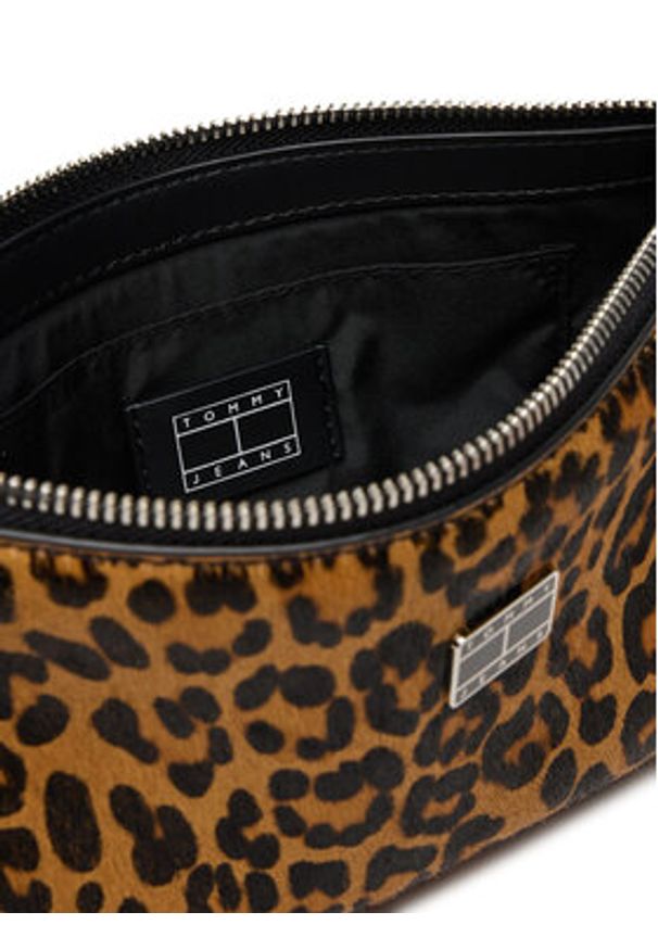 Tommy Jeans Torebka Tjw Must Leopard Shoulder Bag AW0AW18008 Pomarańczowy. Kolor: pomarańczowy. Materiał: skórzane