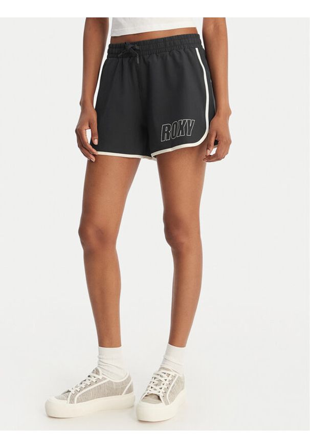 Roxy Szorty sportowe Everyday Flow ERJNS03530 Czarny Regular Fit. Kolor: czarny. Materiał: syntetyk