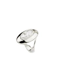 Polcarat Design - Srebrny pierścionek z cyrkonią PK 1792. Materiał: srebrne. Kolor: srebrny. Wzór: aplikacja. Kamień szlachetny: cyrkonia #1