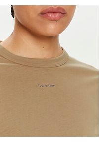 Calvin Klein Bluzka Nano Logo K20K207572 Beżowy Regular Fit. Kolor: beżowy. Materiał: bawełna #4