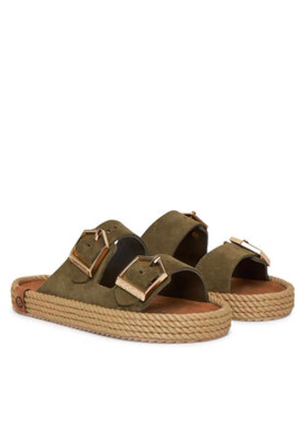 Bohonomad Espadryle Sydney SYD.12-00011 Khaki. Kolor: brązowy. Materiał: skóra