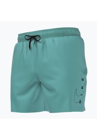 Szorty kąpielowe męskie Nike Swoosh Break 5" Volley. Kolor: zielony. Długość: krótkie. Sezon: lato