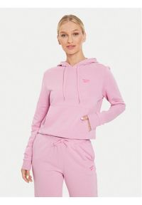 Reebok Bluza French Terry Hoodie 100075858 Różowy Regular Fit. Kolor: różowy. Materiał: bawełna