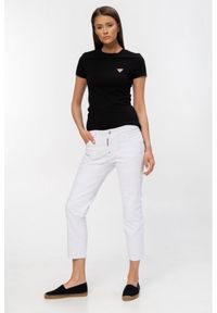 DSQUARED2 Cool girl cropped jeanBiałe jeansy damskie, Rozmiar 38. Kolor: biały. Wzór: aplikacja #3