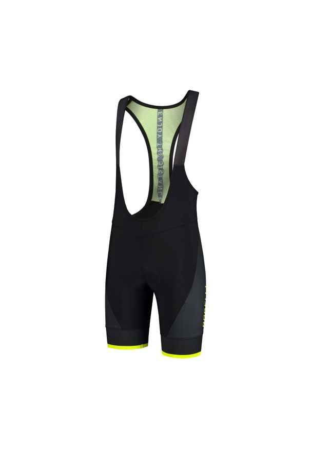 ROGELLI - Spodenki kolarskie męskie Rogelli FUSE z wkładką żelową. Kolor: czarny, wielokolorowy, zielony. Sport: kolarstwo