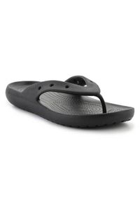 Japonki damskie Crocs Classic Flip V2. Kolor: czarny. Materiał: syntetyk, materiał