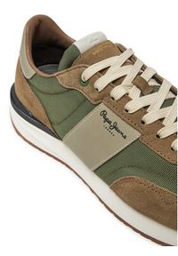 Pepe Jeans Sneakersy PMS60020 Khaki. Kolor: brązowy. Materiał: skóra, zamsz