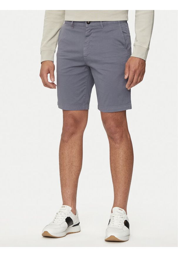 BOSS - Boss Szorty materiałowe Chino-Slim-Shorts 50513035 Niebieski Slim Fit. Kolor: niebieski. Materiał: bawełna