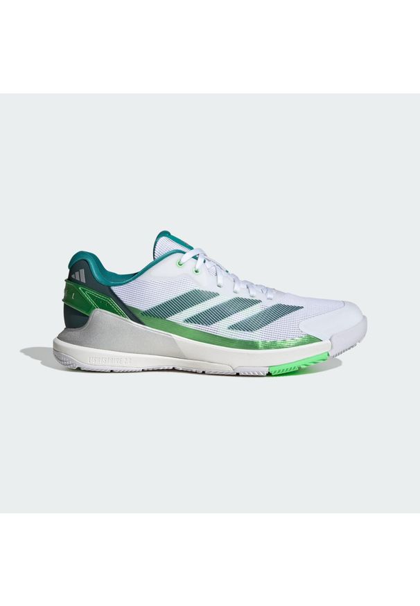 Adidas - Buty Crazyquick Padel. Zapięcie: zamek. Kolor: biały, wielokolorowy, zielony. Sport: tenis