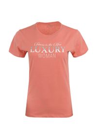 YB SPORTS - Damski T-shirt Athl. DPT Savannah Coral 2XL - Oddychająca Bawełna. Kolor: czerwony, różowy, wielokolorowy. Materiał: bawełna. Sport: fitness #1