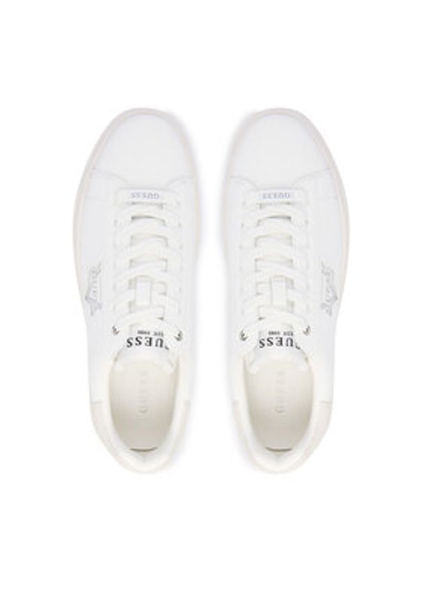 Guess Sneakersy FMFBAN LEL12 Biały. Kolor: biały. Materiał: skóra, syntetyk