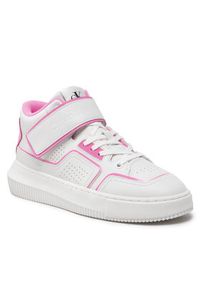 Calvin Klein Jeans Sneakersy Chunky Cupsole Laceup Mid YW0YW00691 Biały. Kolor: biały. Materiał: skóra #3