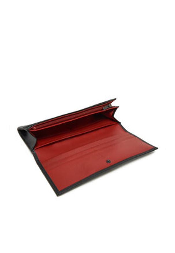 Longchamp Duży Portfel Damski 044871 Czarny. Kolor: czarny. Materiał: skóra