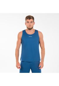 TARMAK - Koszulka do koszykówki bez rękawów dla mężczyzn i kobiet Tarmak T100. Kolor: biały, niebieski, wielokolorowy. Materiał: materiał, poliester. Długość rękawa: bez rękawów. Sport: koszykówka