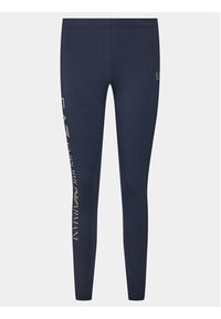 EA7 Emporio Armani Legginsy 8NTP63 TJ01Z 0555 Granatowy Skinny Fit. Kolor: niebieski. Materiał: bawełna