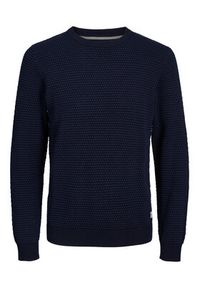 Jack & Jones - Jack&Jones Sweter 12212816 Granatowy Regular Fit. Kolor: niebieski. Materiał: bawełna #4