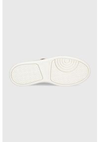 U.S. Polo Assn. sneakersy skórzane kolor beżowy. Nosek buta: okrągły. Zapięcie: sznurówki. Kolor: beżowy. Materiał: skóra #4
