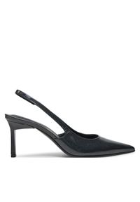 Calvin Klein Sandały Heel Slingback Pump 70 Saff Lth HW0HW02068 Czarny. Kolor: czarny. Materiał: skóra #1