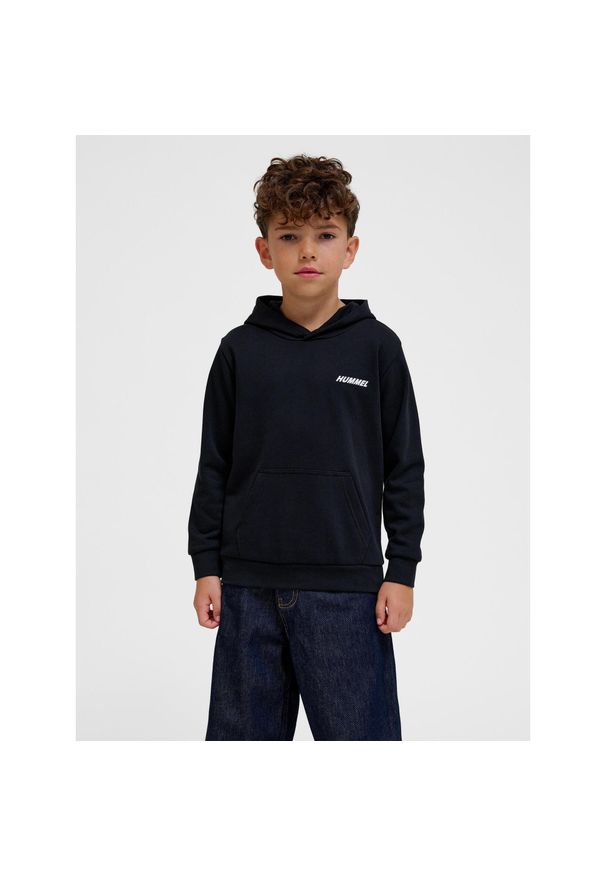 Bluza z kapturem dla dzieci Hummel Casper. Typ kołnierza: kaptur. Kolor: czarny. Wzór: nadruk