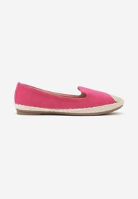 Born2be - Fuksjowe Espadryle Ozdobione Plecionką Tiaziane. Okazja: na co dzień, na imprezę, na spacer. Kolor: różowy. Wzór: aplikacja. Sezon: lato. Styl: klasyczny, elegancki, casual #4