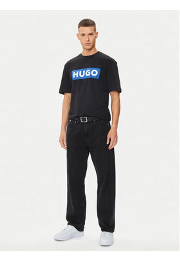 Hugo T-Shirt Nico 50522376 Czarny Regular Fit. Kolor: czarny. Materiał: bawełna