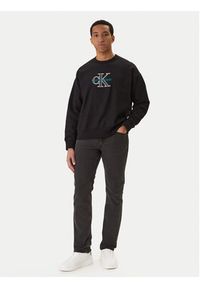 Calvin Klein Jeans Bluza Premium Monologo LV04RE200G Czarny Regular Fit. Kolor: czarny. Materiał: bawełna #3
