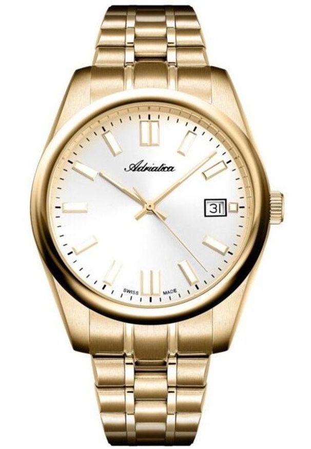 Zegarek męski Adriatica A1298.1113Q złoty. Kolor: złoty