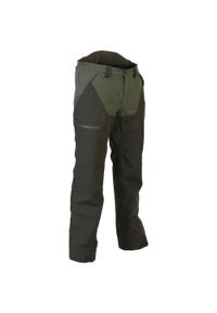 SOLOGNAC - Spodnie myśliwskie Solognac Renfort 540 wodoodporne. Kolor: brązowy, zielony, wielokolorowy. Materiał: tkanina #1