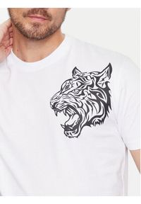 Plein Sport T-Shirt FADC MTK7550 STE003N Biały Regular Fit. Kolor: biały. Materiał: bawełna. Styl: sportowy
