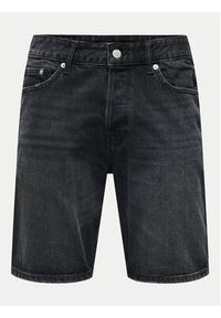 Only & Sons Szorty jeansowe Edge 22032047 Czarny Straight Fit. Kolor: czarny. Materiał: bawełna #4