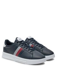 TOMMY HILFIGER - Tommy Hilfiger Sneakersy Supercup Lth Seasonal FM0FM05129 Granatowy. Kolor: niebieski. Materiał: skóra