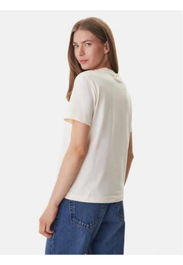 Calvin Klein Jeans T-Shirt LV047C912G Écru Regular Fit. Materiał: bawełna