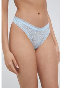 Calvin Klein Underwear stringi transparentne. Kolor: niebieski