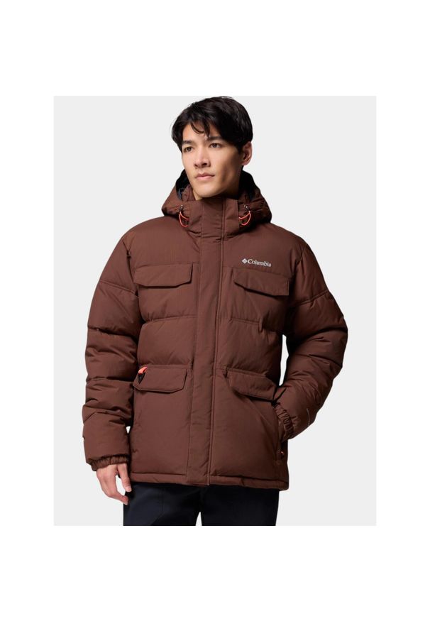 columbia - Płaszcz Zimowy Męski Columbia Landroamer Puffer. Kolor: beżowy. Sezon: zima. Sport: turystyka piesza