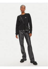 Karl Lagerfeld - KARL LAGERFELD Bluza Ikonik 2.0 245W1810 Czarny Regular Fit. Typ kołnierza: dekolt w karo. Kolor: czarny. Materiał: bawełna #3