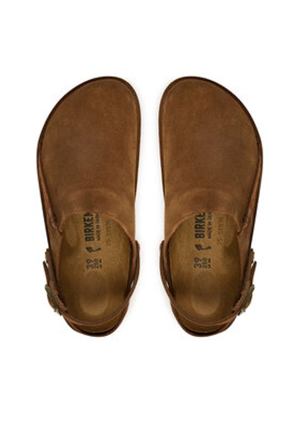 Birkenstock Sandały Lutry Premium 1030235 Brązowy. Kolor: brązowy. Materiał: zamsz, skóra