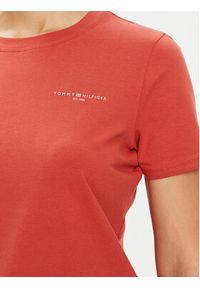 TOMMY HILFIGER - Tommy Hilfiger T-Shirt 1985 WW0WW37877 Czerwony Regular Fit. Kolor: czerwony. Materiał: bawełna #4