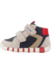 Geox - Buty GEOX B IUPIDOO Beżowy. Kolor: beżowy. Materiał: tkanina, skóra. Sport: turystyka piesza