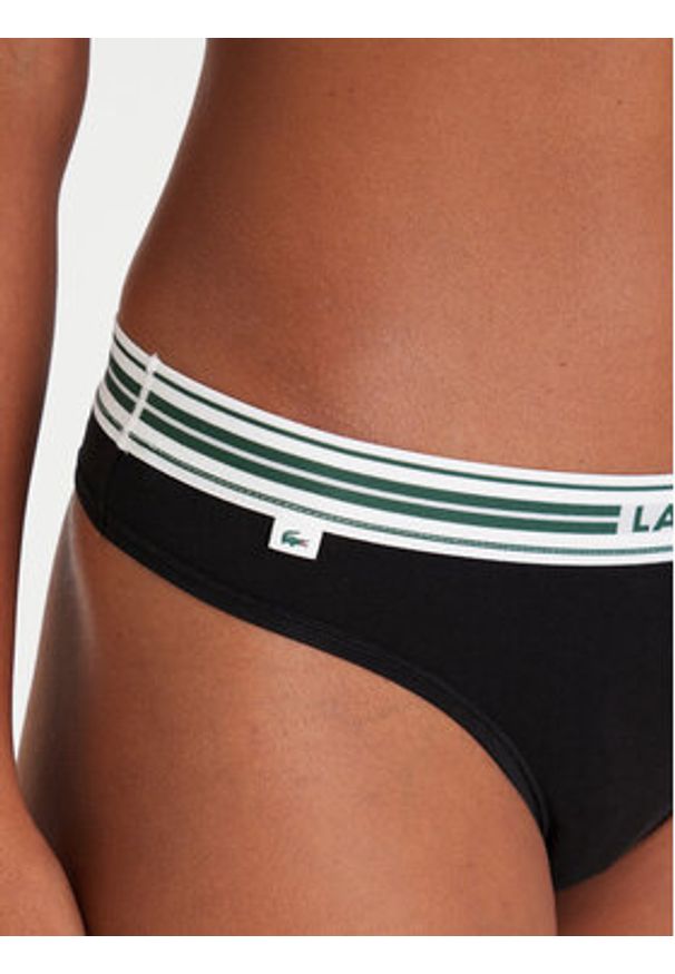 Lacoste Stringi 8F5198 Czarny. Kolor: czarny. Materiał: bawełna