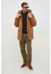 TOMMY HILFIGER - Tommy Hilfiger kurtka puchowa męska kolor brązowy zimowa. Kolor: brązowy. Materiał: puch. Sezon: zima #7
