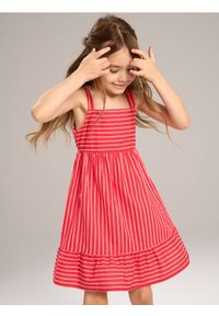 Sinsay - Bawełniana sukienka na ramiączkach w paski - wielobarwny. Materiał: bawełna. Długość rękawa: na ramiączkach. Wzór: paski #1