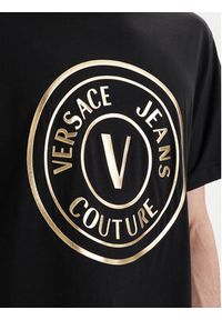 Versace Jeans Couture T-Shirt 80GAHT02 CJ00T Czarny Regular Fit. Kolor: czarny. Materiał: bawełna #5