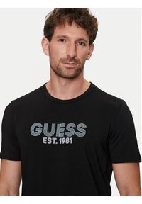 Guess T-Shirt M4YI30 J1314 Czarny Slim Fit. Kolor: czarny. Materiał: bawełna