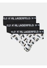 Karl Lagerfeld - KARL LAGERFELD Komplet 3 par slipów Ikonik 2.0 Brief Set (Pack 3) 236M2101 Czarny. Kolor: czarny. Materiał: bawełna #1